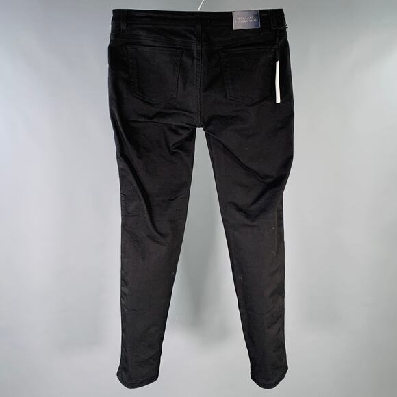 VERSACE COLLECTION Size 30 Donna Black Cotton Blend Studded Skinny Jeans - Picture 3 of 11